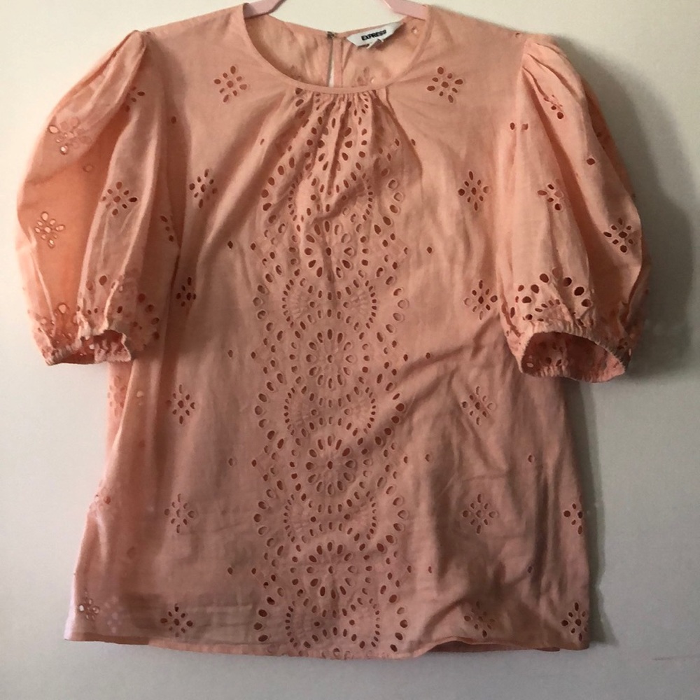 Eyelet blush Express top